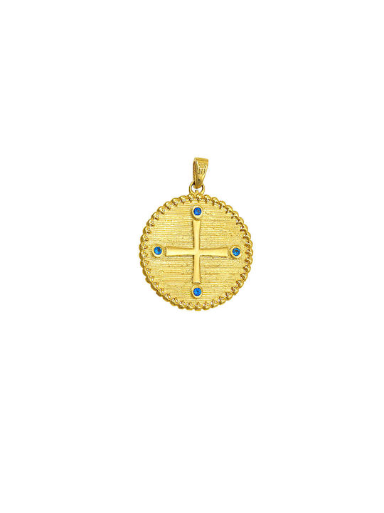 Pendant Kids Talisman Double Sided Constantine from Gold 14K AFP-20535Y