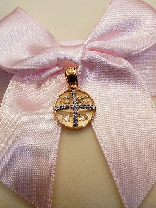 Anhänger Kinder Amulett Beidseitig mit Kette Konstantinato aus Gold 9K PLK-KAL-112