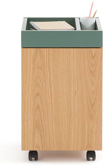 Ντουλάπι Γραφείου από MDF με Ρόδες Δρυς 35x42x57cm