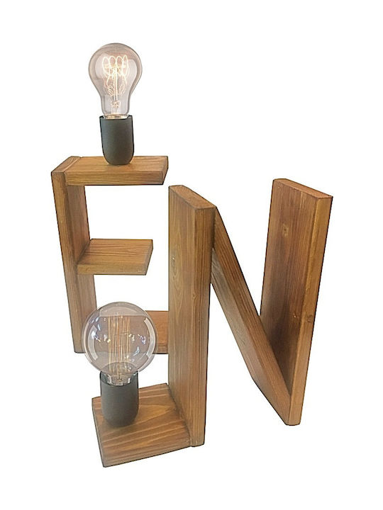 Dekorative Lampe Brief mit Fassung für E27 Lampe Beige