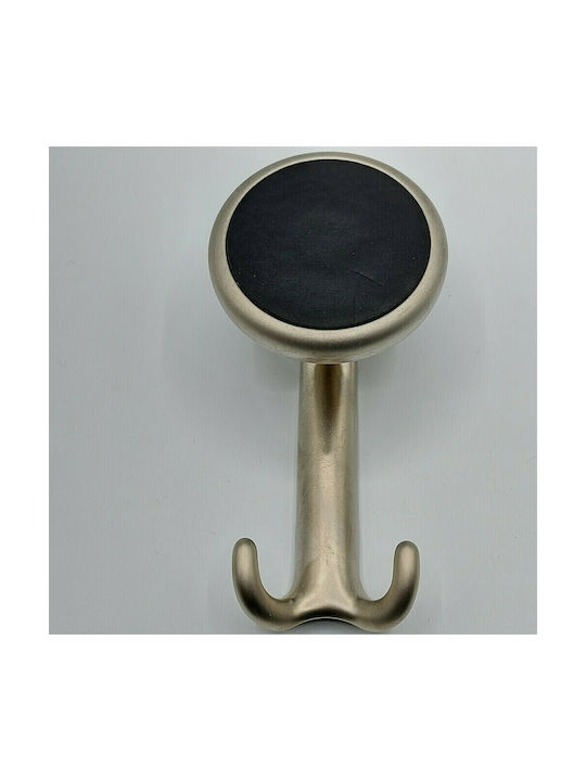 Mital Wall Hanger Metal 2 Hooks Gold 8x6x16cm