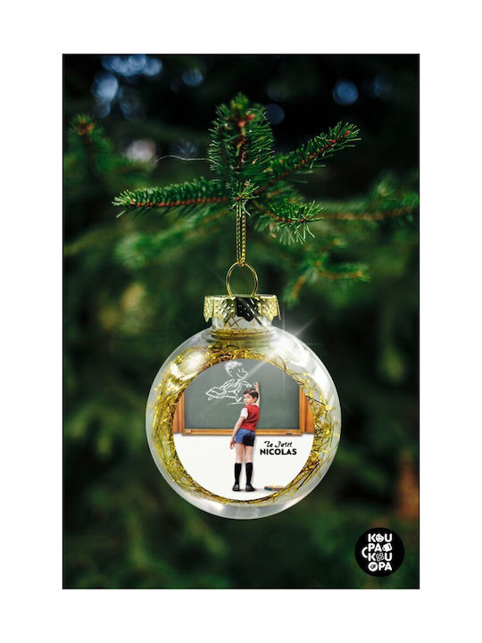 Christmas Plastic Ball Ornament Transparent 8cm