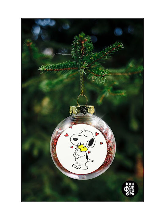 Weihnachtshänger Kugel Ornament Plastik Rot 8cm