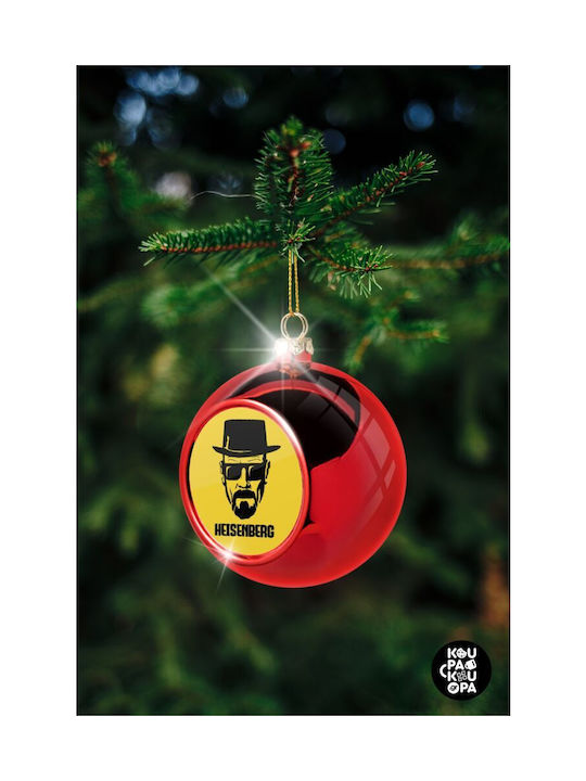 Heisenberg Breaking Bad Christmas Plastic Ball Ornament Red 8cm