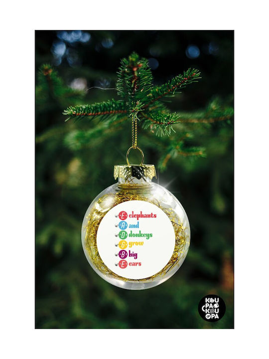 Christmas Plastic Ball Ornament Transparent 8cm