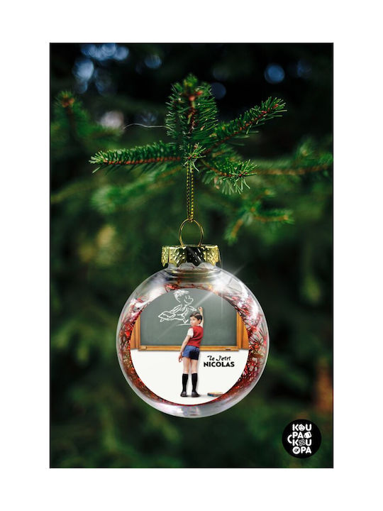 Christmas Plastic Ball Ornament Transparent 8cm