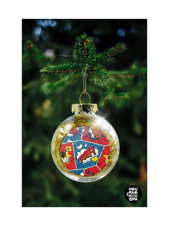 Weihnachtshänger Kugel Ornament Plastik Gold 8cm