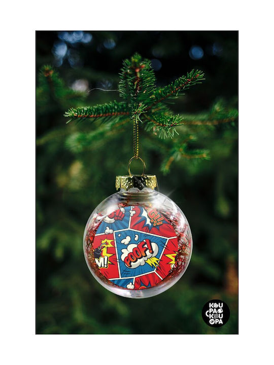 Weihnachtshänger Kugel Ornament Plastik Rot 8cm