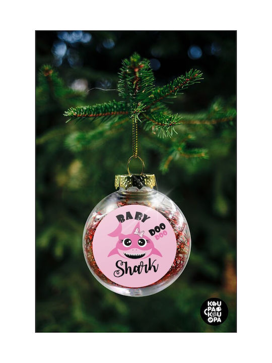 Christmas Plastic Ball Ornament Transparent 8cm