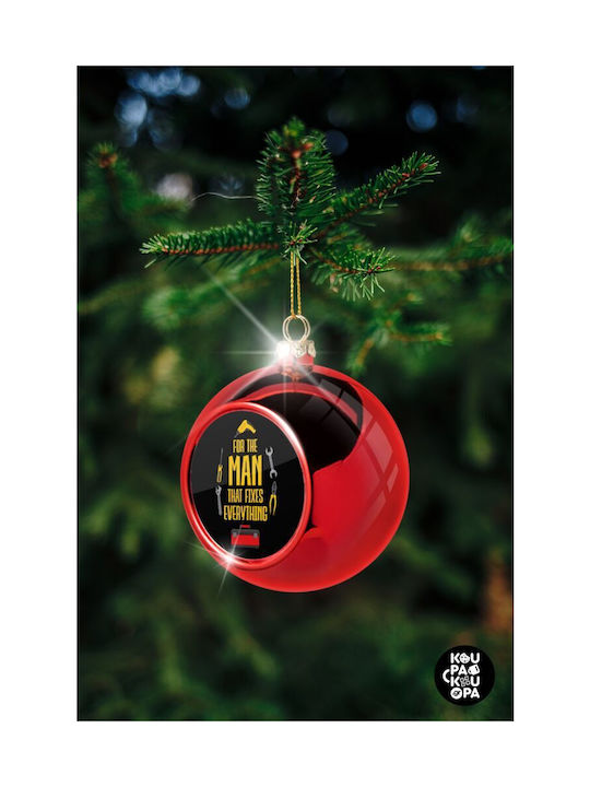 Man That Fixes Everything Christmas Plastic Ball Ornament Red 8cm