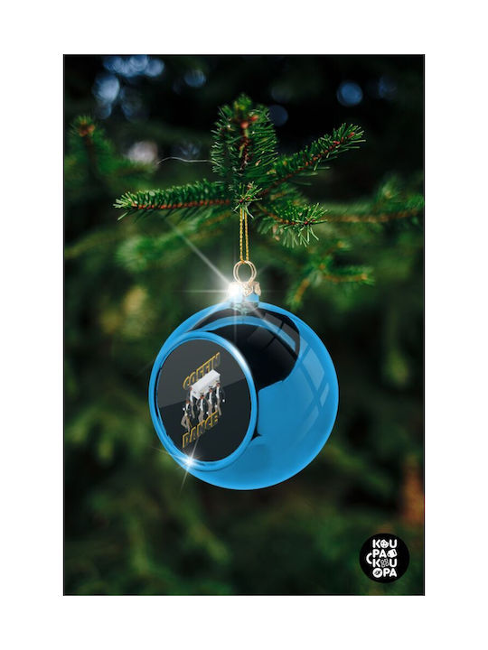 Coffin Dance Christmas Plastic Ball Ornament Blue 8cm