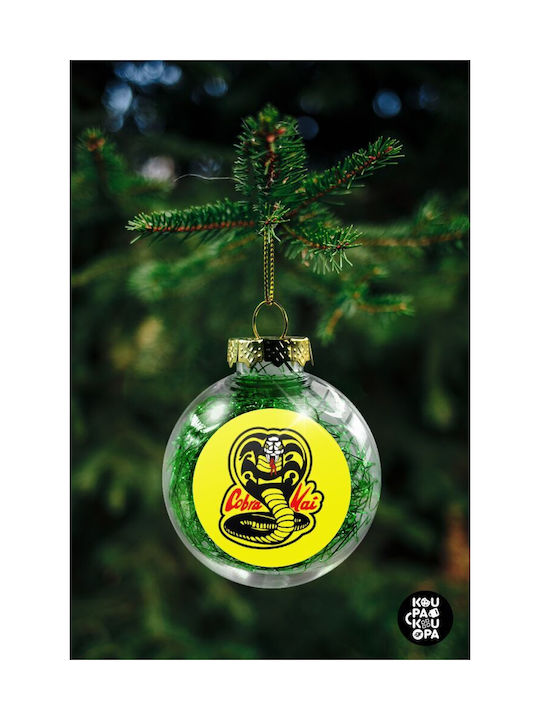 Weihnachtshänger Kugel Ornament Plastik Grün 8cm