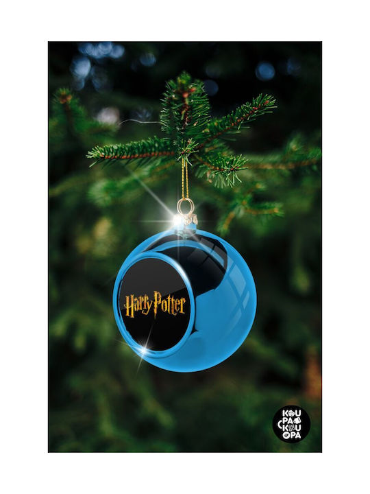 Harry Potter Movie Ornament de Crăciun Bilă Plastic Albastru cu Pulbere de Aur cu Paiete 8buc