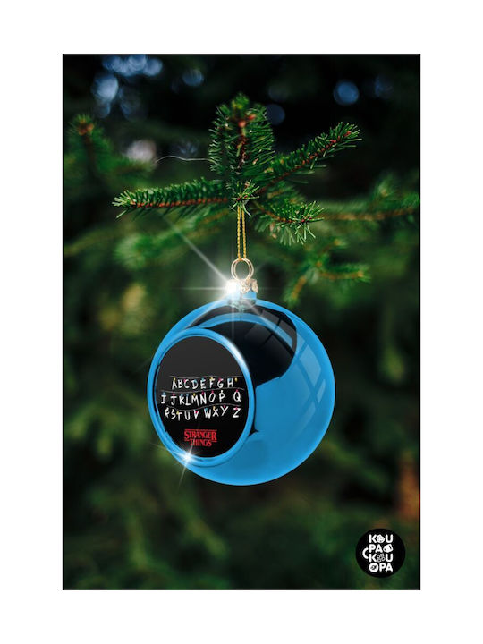 Stranger Things Abc Weihnachtshänger Kugel Ornament Plastik Blau 8cm