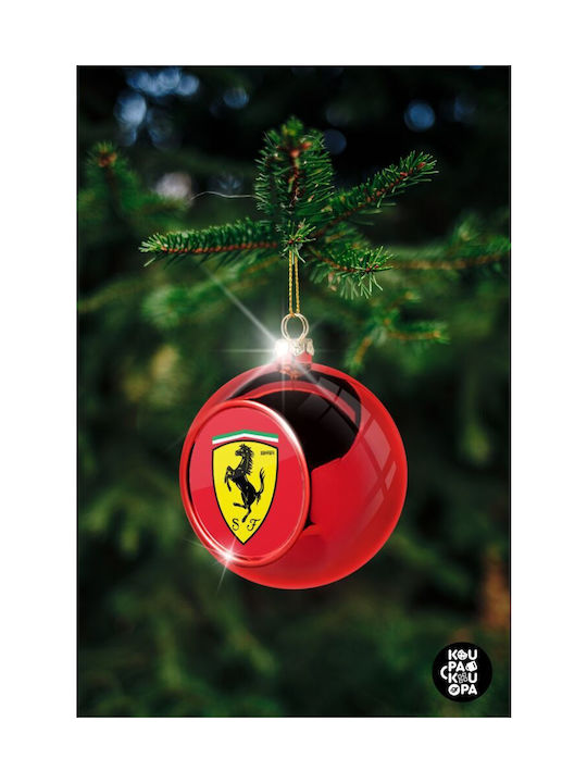 Ferrari Christmas Plastic Ball Ornament Red 8cm