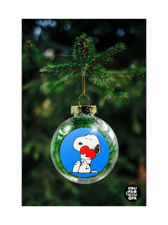 Weihnachtshänger Kugel Ornament Plastik Grün 8cm