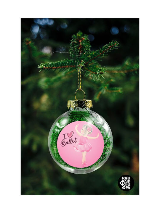 Weihnachtshänger Kugel Ornament Plastik Grün 8cm