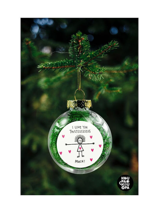 Weihnachtshänger Kugel Ornament Plastik Grün 8cm