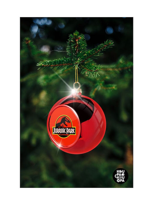 Weihnachtshänger Kugel Ornament Plastik Rot 8cm