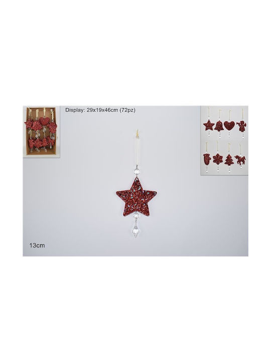 Due esse Christmas Star Ornament Red