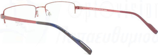 Lozza Metal Eyeglass Frame Red VL2043 0H94