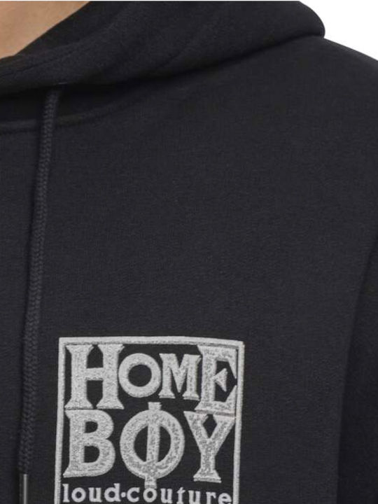 Homeboy Old School Φούτερ Μαύρο με Κουκούλα