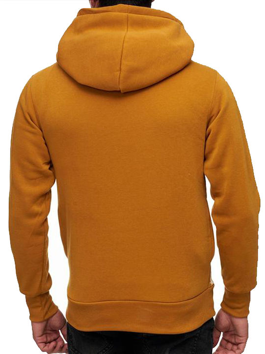 Beltipo Herren Sweatshirt Jacke mit Kapuze und Taschen Braun