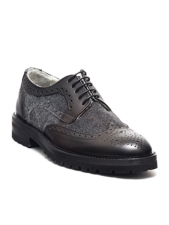 Perlamoda Men's Leather Oxfords Black