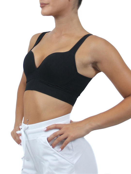 H&S Women's Sports Bra without Padding Black