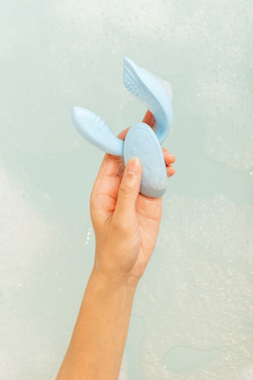 Natural Glow Δονητής για Ζευγάρια με Remote Control 20.3cm Γαλάζιος
