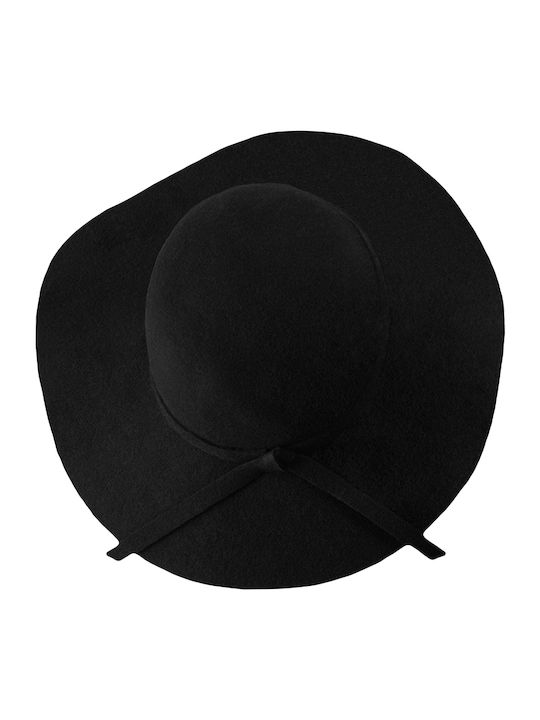 Brims and Trims Γυναικείο Μάλλινο Καπέλο Μαύρο
