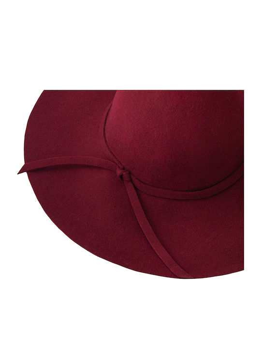 Brims and Trims Frauen Wolle Hut Burgundisch
