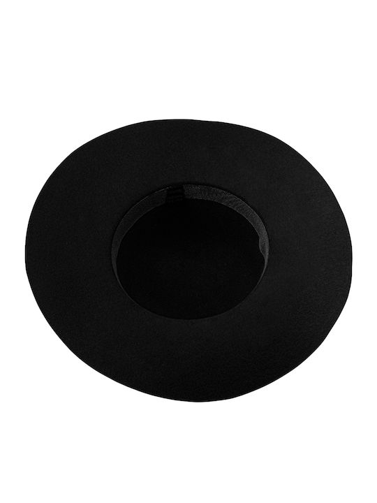 Brims and Trims Γυναικείο Μάλλινο Καπέλο Μαύρο