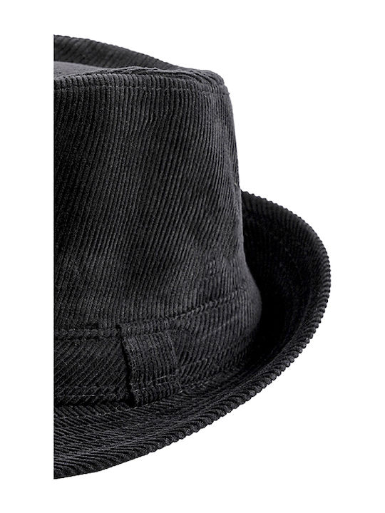 Brims and Trims Fabric Men's Hat Fedora Black