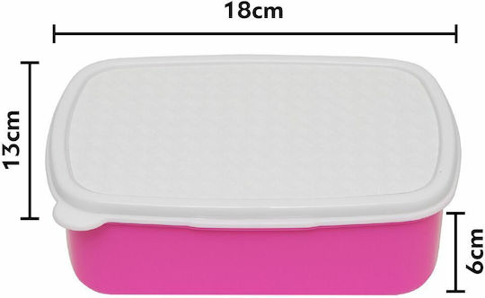Koupakoupa Plastik Kinder Lebensmittelbehälter Fußball Rosa 18 x 13 x 6cm