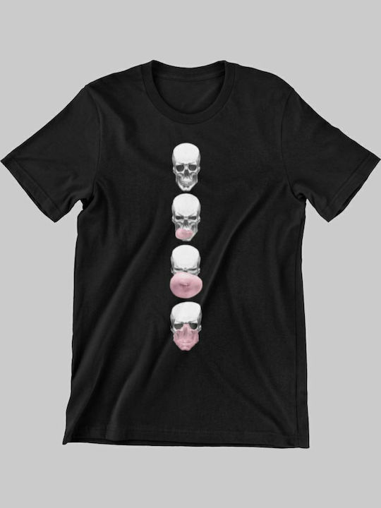 Детска тениска Син Skull Bubble