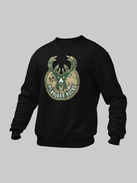 Fleece Kinder-Sweatshirt Schwarz Milwaukee Bucks Kinder-Sweatshirt Replik