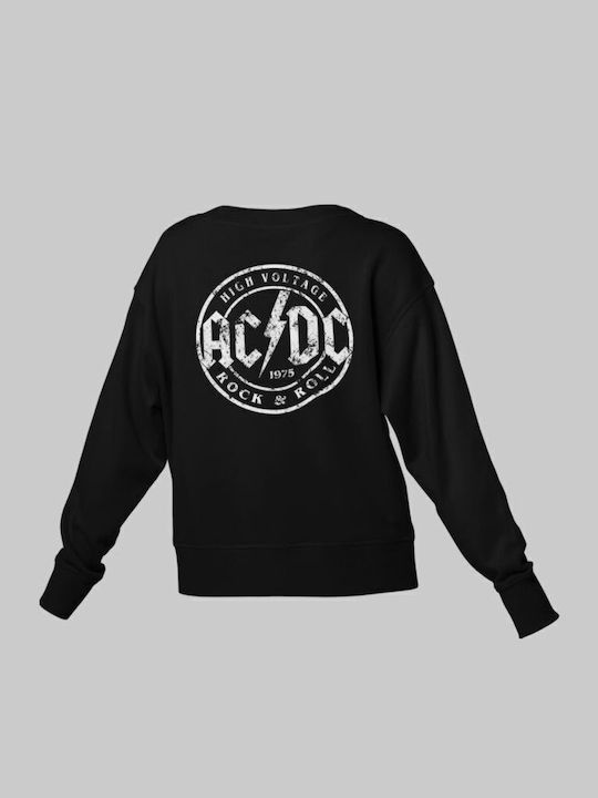 Kinder-Sweatshirt mit Kapuze Schwarz Acdc High Voltage