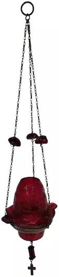 Hanging Oil Lamp Glass 13x13cm F140-7