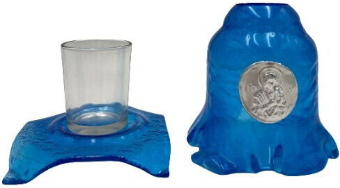 Tabletop Oil Lamp Glass 12x12x14.5εκ. F320-2