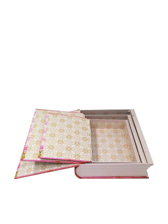 Set Cutii Decorative De hârtie În formă de carte 3buc