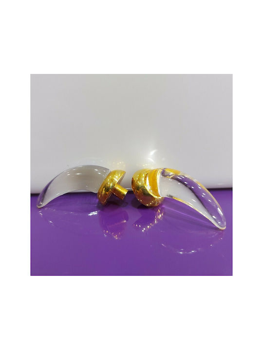 Steel-Nova Knob Furniture made of Crystal & Metallic Murano Crystal 7005-ORO2 1pcs