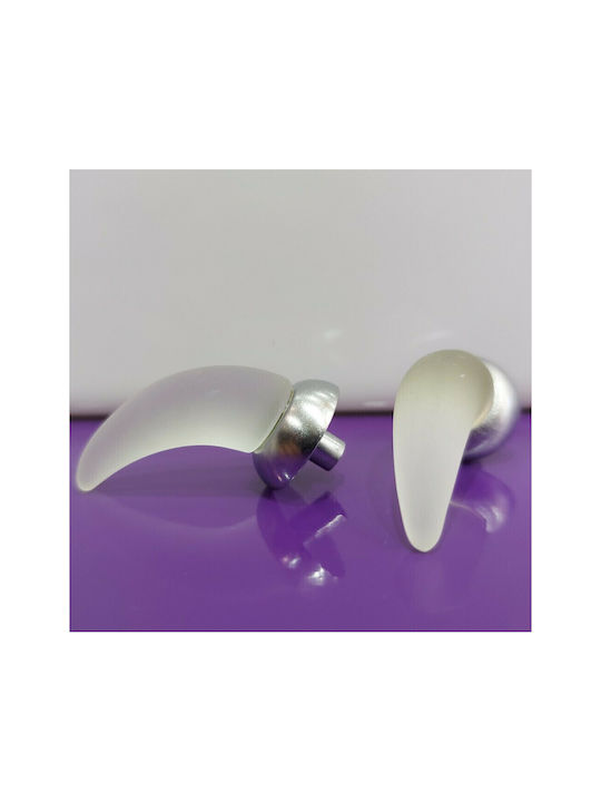 Steel-Nova Knopf Möbelgriff aus Kristall & Metallisch & Zamak Murano Crystal 7003-10C2 1Stück