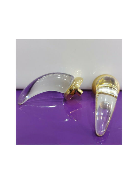 Steel-Nova Ръкохватка Мебел от Crystal & Метал Murano Crystal 7005-ORO2