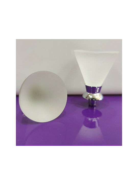 Steel-Nova Knob Furniture made of Crystal & Metallic & Zamak in Transparent Color 7004-INO2 1pcs