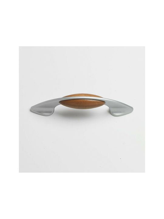 Handle Furniture made of Zamak & Wooden & Metallic zamak and wood 120mm (Center Distance 96mm) 0902-096-10C1 1pcs