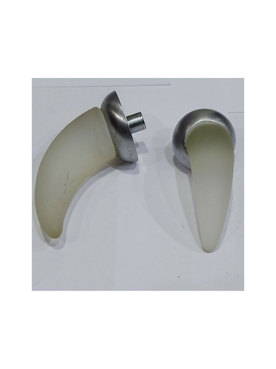 Steel-Nova Knopf Möbelgriff aus Kristall & Metallisch & Zamak Murano Crystal 7003-10C2 1Stück