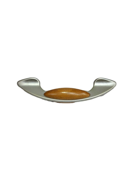 Handle Furniture made of Zamak & Wooden & Metallic zamak and wood 120mm (Center Distance 96mm) 0902-096-10C1 1pcs