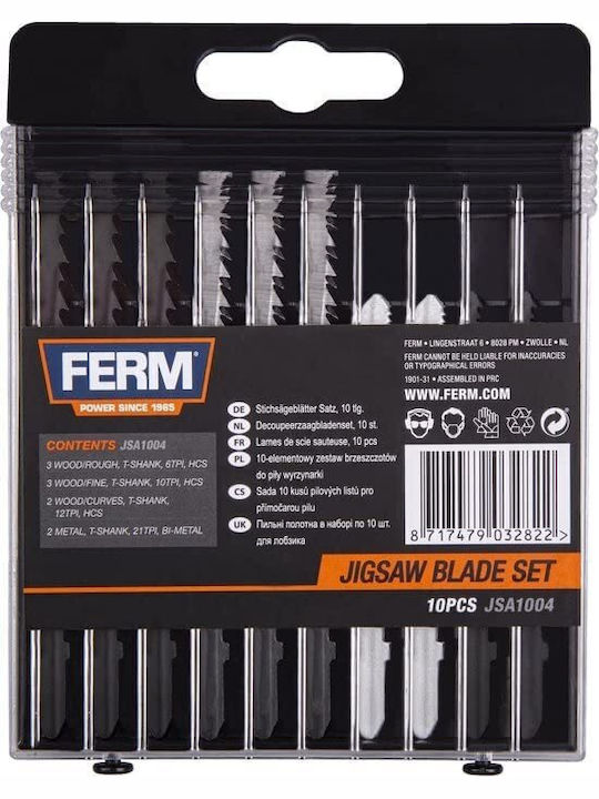 Ferm JSA1004 Λάμες για Ξύλο 10τμχ