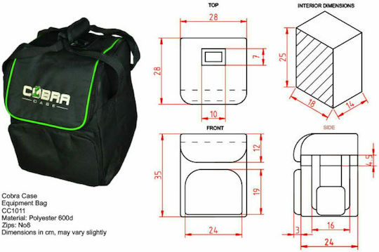 Cobra Padded Equipment Bag 240 X 240 X 330mm Soft Case Case
